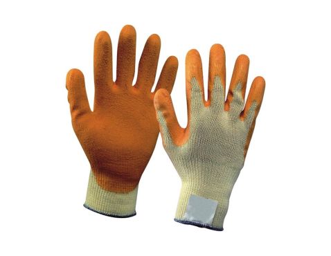 Cotton/PE glove w/latex 8